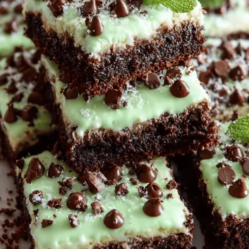 Mint Chocolate Chip Brownies
