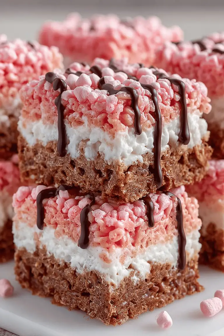 Neapolitan Krispie Treats