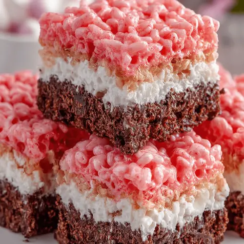 Neapolitan Krispie Treats