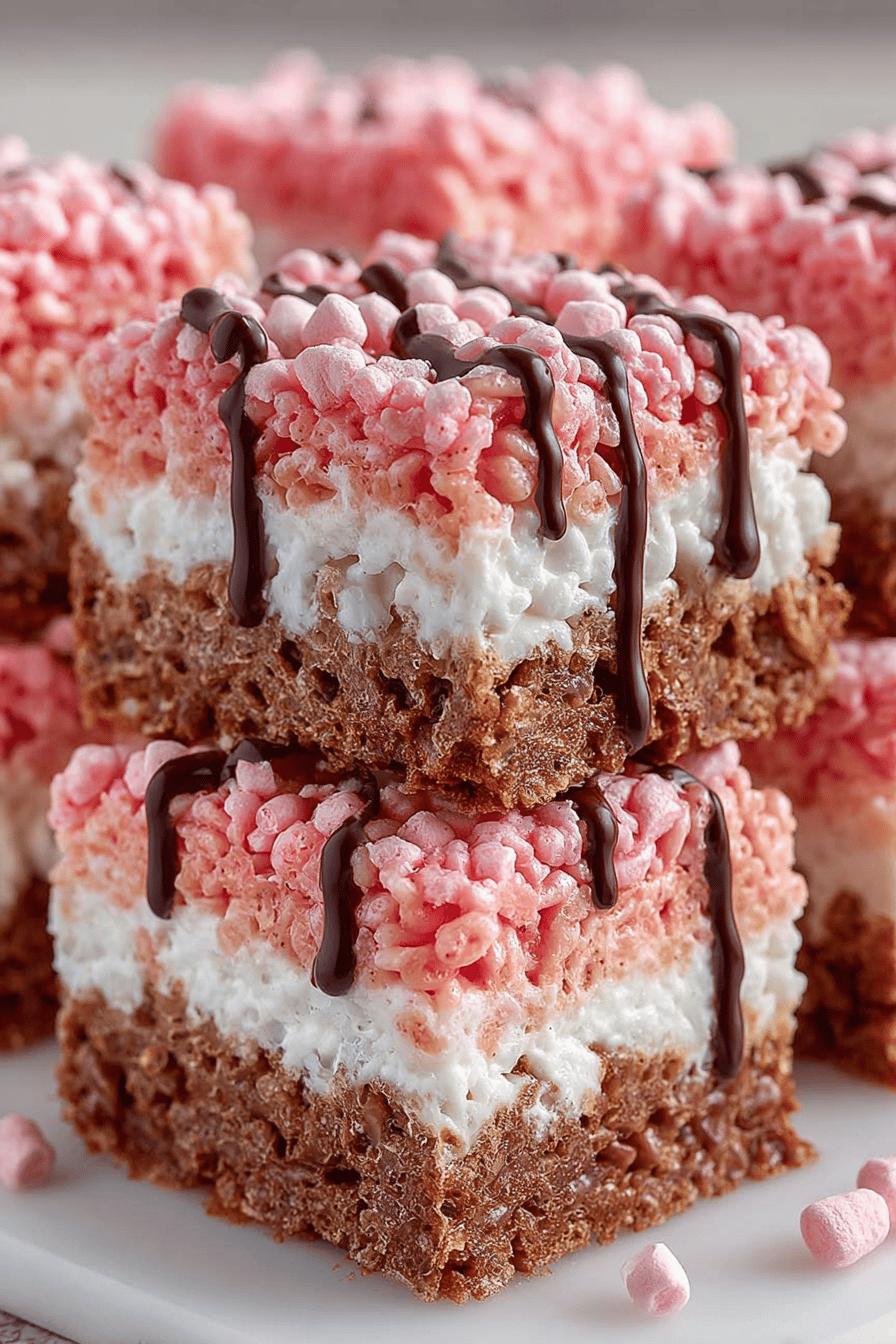 Neapolitan Krispie Treats