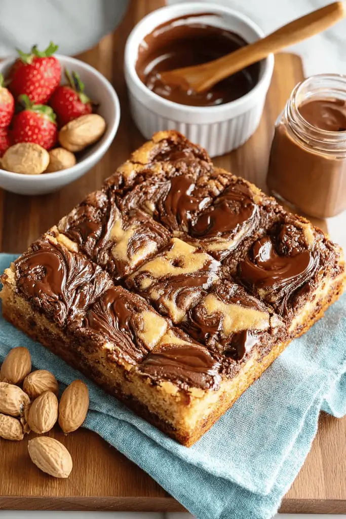 Nutella Swirl Blondies