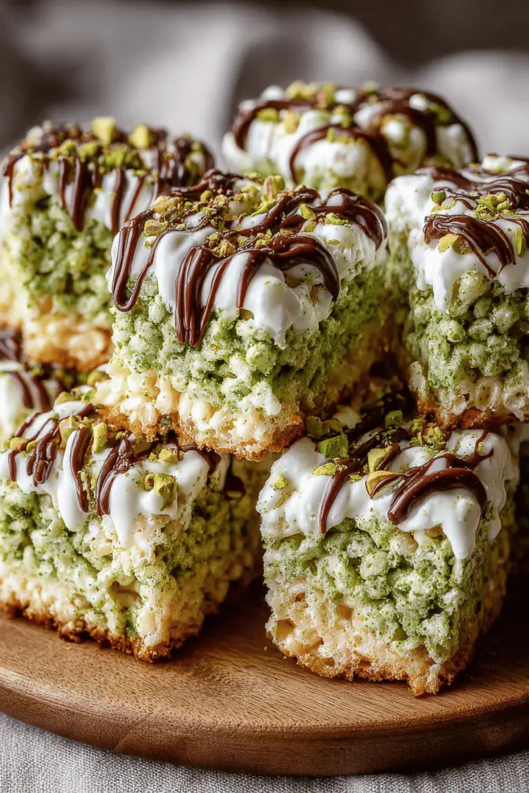 Pistachio Krispie Treats
