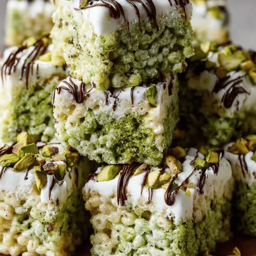 Pistachio Krispie Treats