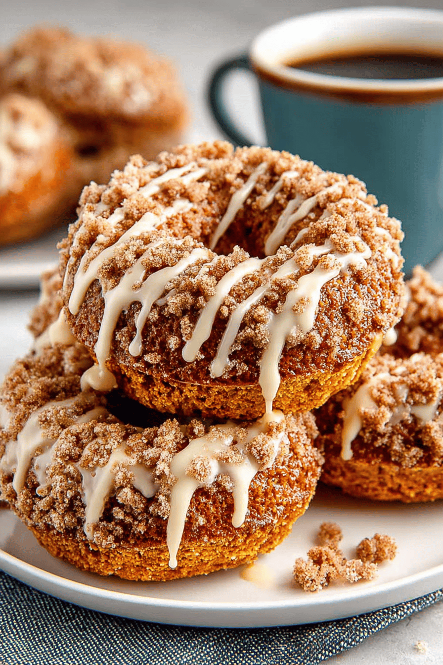 Pumpkin Streusel Donuts