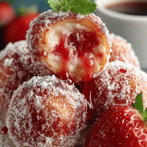 Quick and Tasty Strawberry Donut Holes