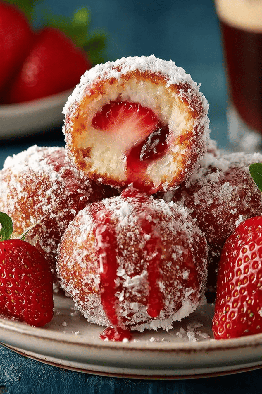 Quick and Tasty Strawberry Donut Holes