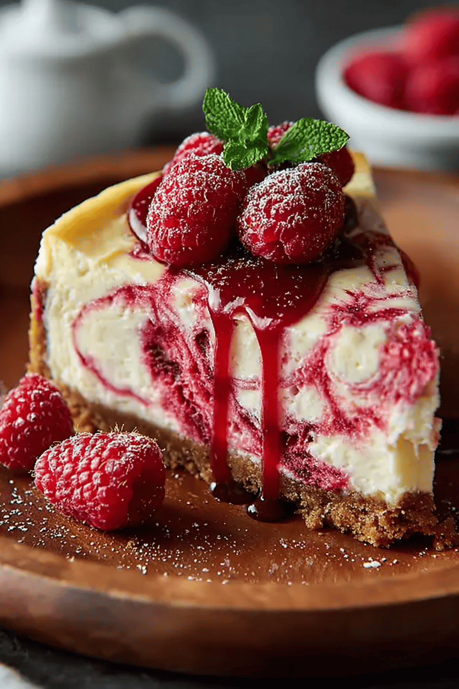 Raspberry Swirl Cheesecake Bliss