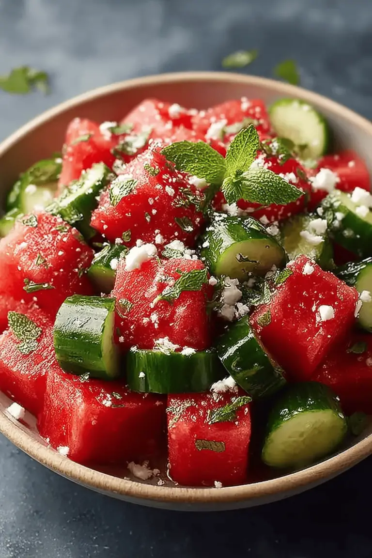 Refreshing Watermelon Cucumber Salad