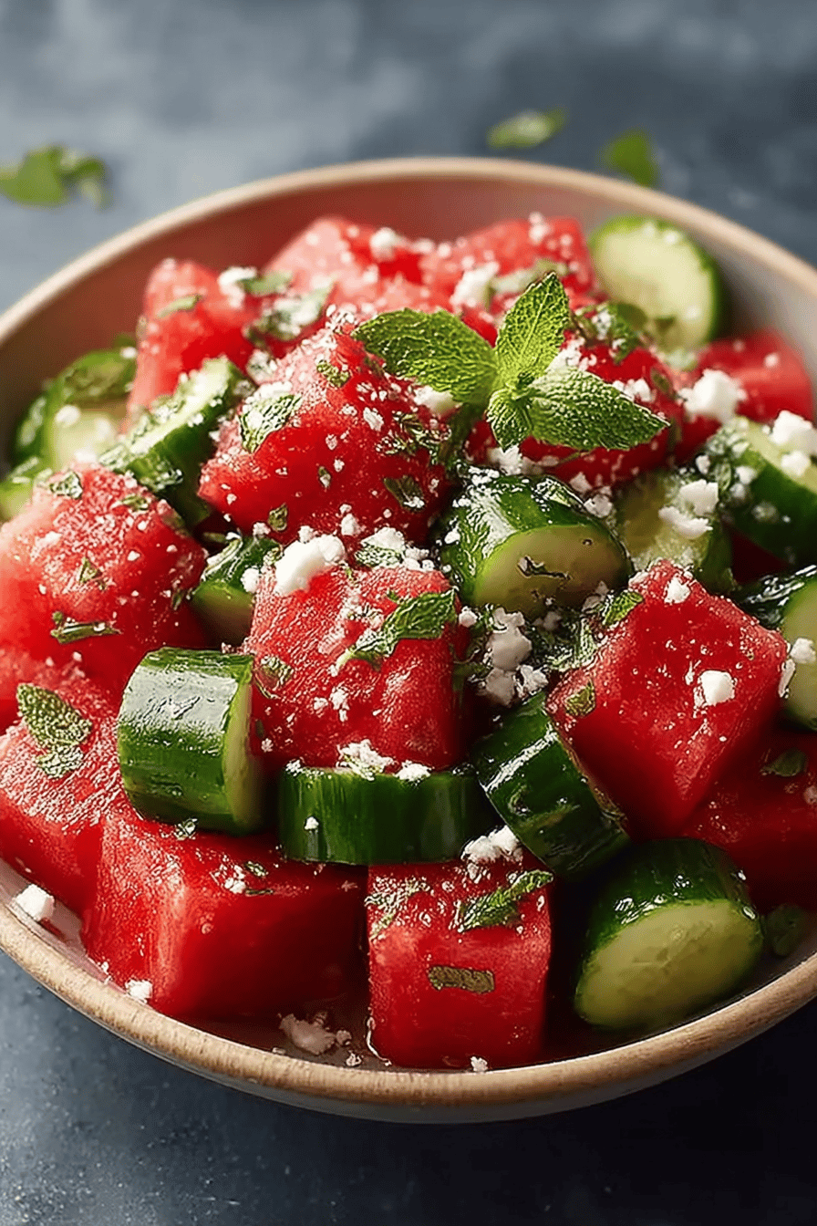 Refreshing Watermelon Cucumber Salad