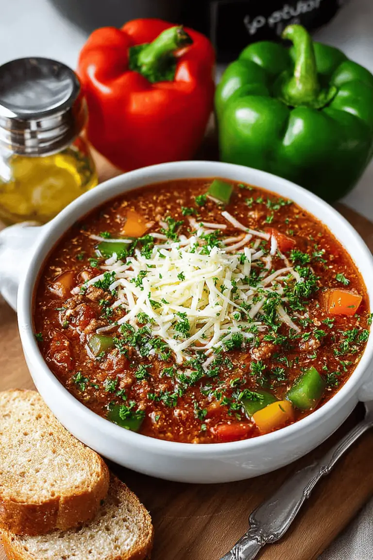 Slow Cooker Stuffed Pepper Soup