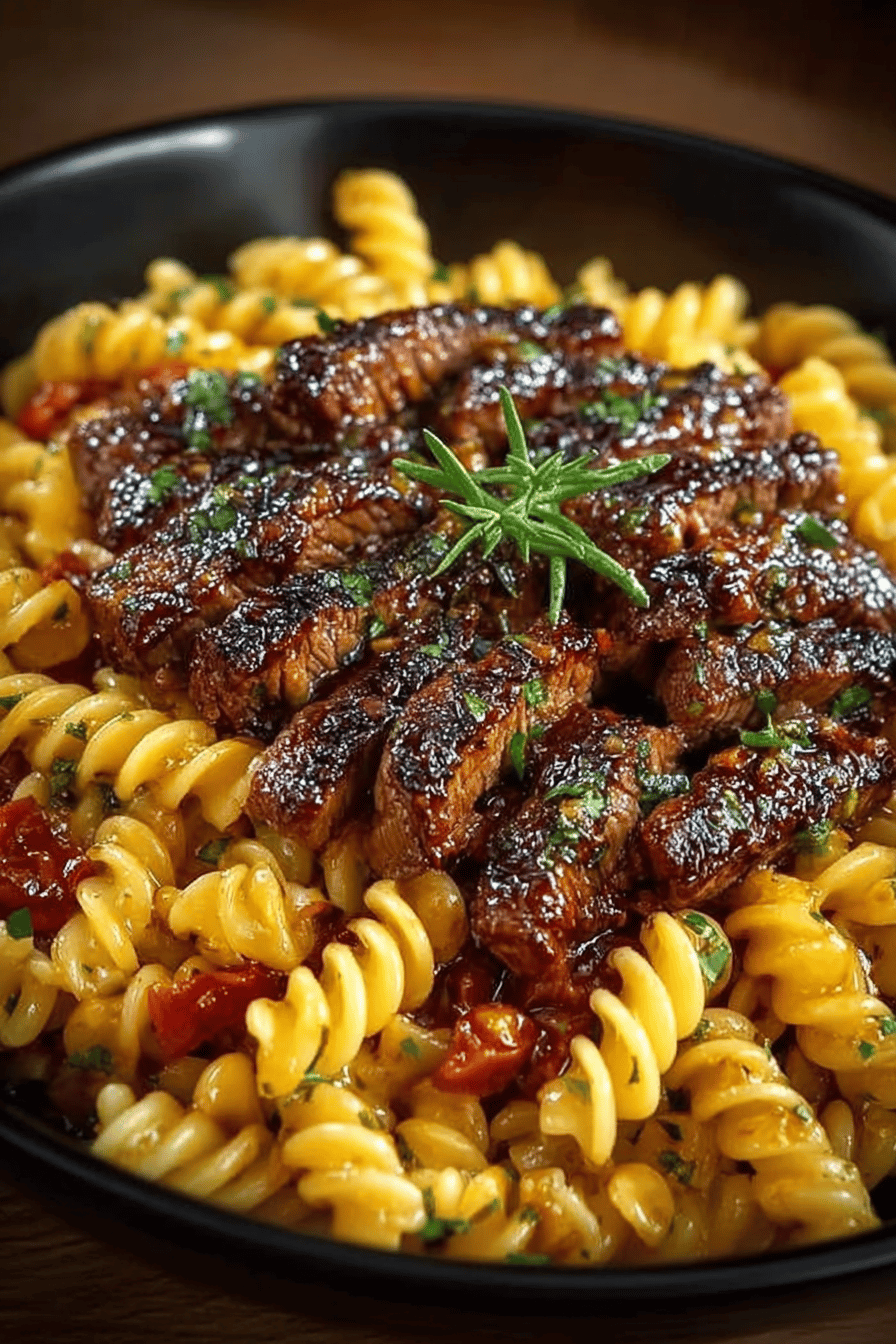 Smoky Honey BBQ Steak Pasta Bliss
