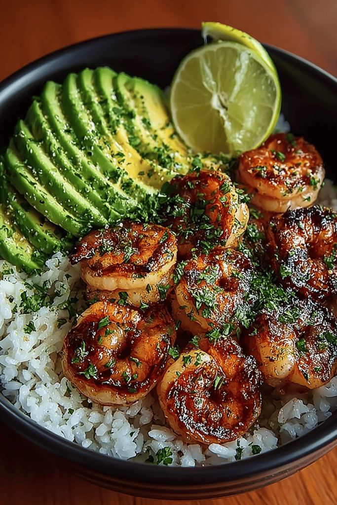 Spicy Shrimp Avocado Bowl Delight