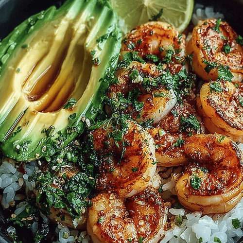 Spicy Shrimp Avocado Bowl Delight