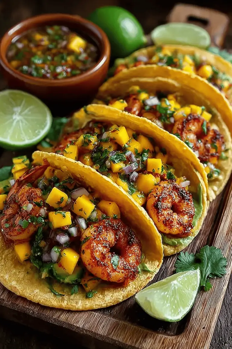 Spicy Shrimp Tacos with Mango Salsa