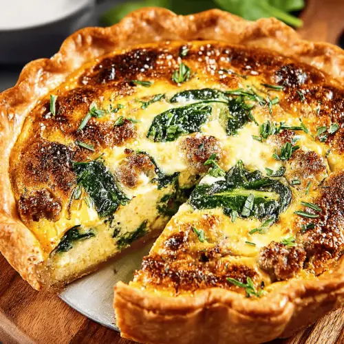 Spinach Sausage Quiche