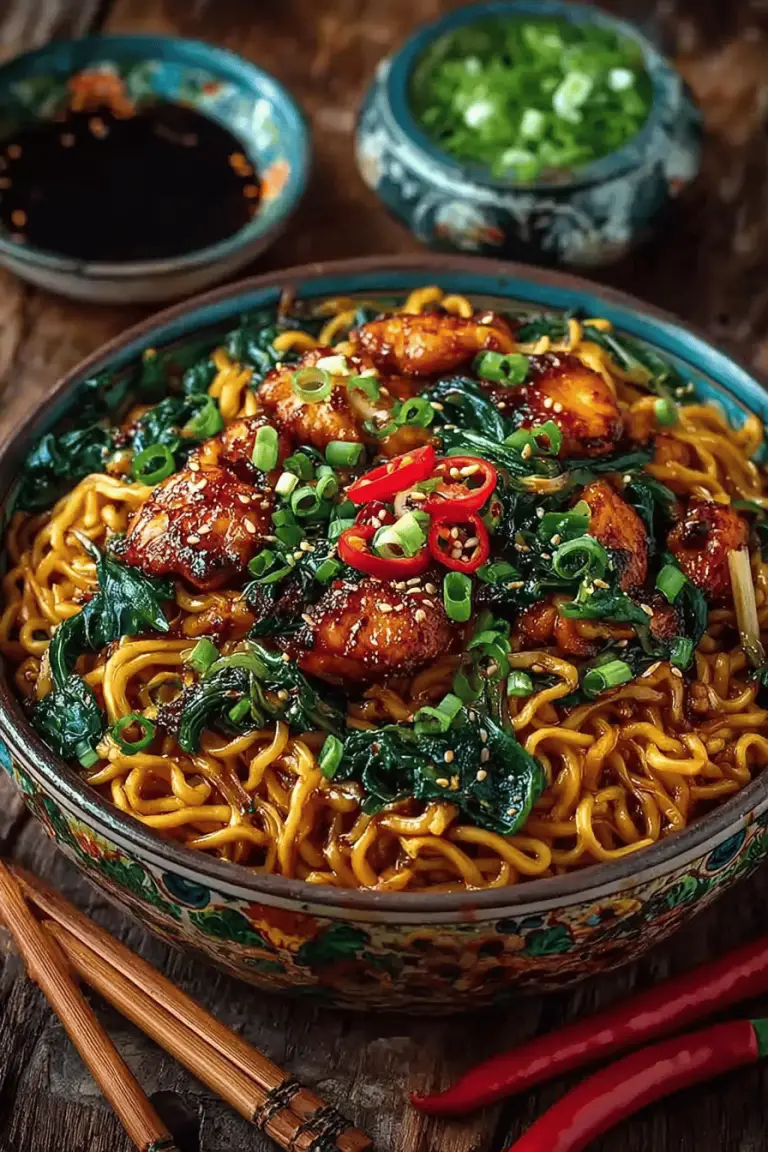 Sticky Garlic Chicken Noodles Made Easy