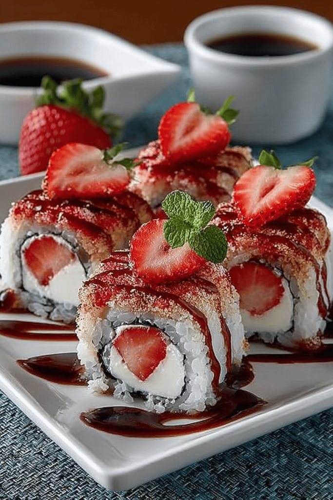 Strawberry Shortcake Sushi Delights