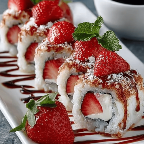 Strawberry Shortcake Sushi Delights