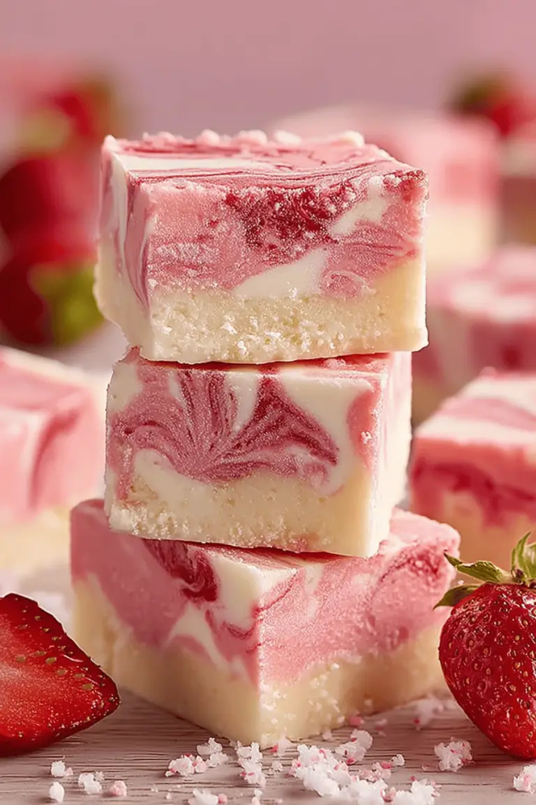 Strawberry Swirl Fudge