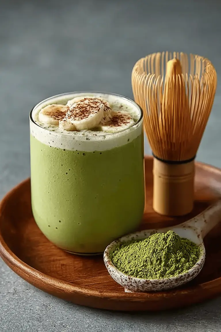Tasty Banana Matcha Smoothies