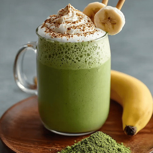 Tasty Banana Matcha Smoothies
