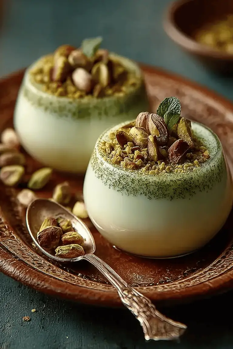 Tasty Pistachio Panna Cotta Delights