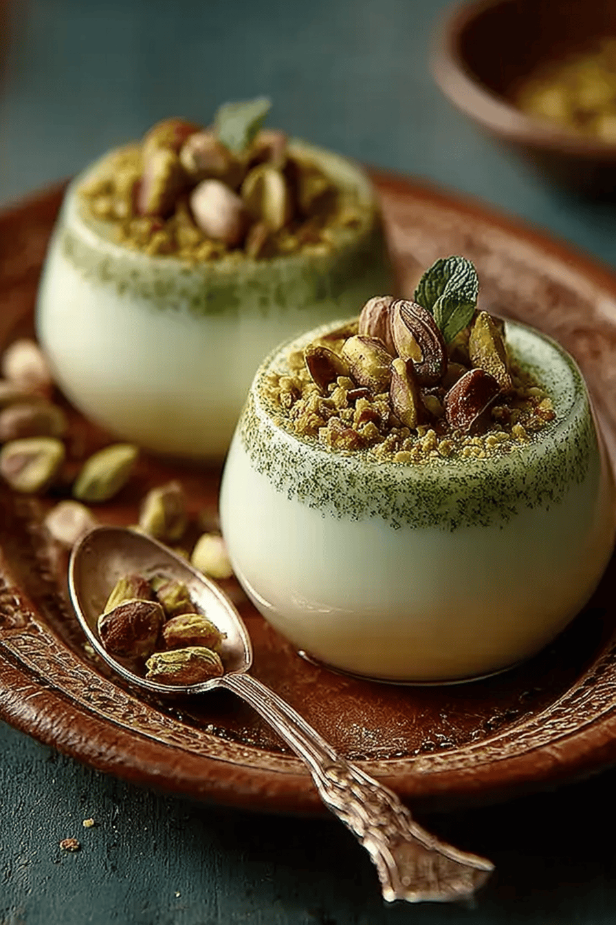 Tasty Pistachio Panna Cotta Delights
