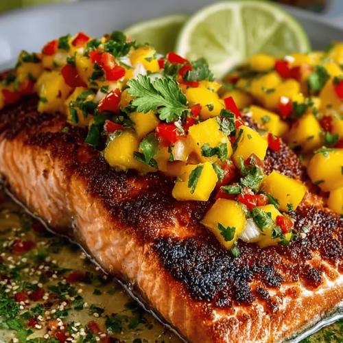 Tasty Salmon with Mango Salsa Delight