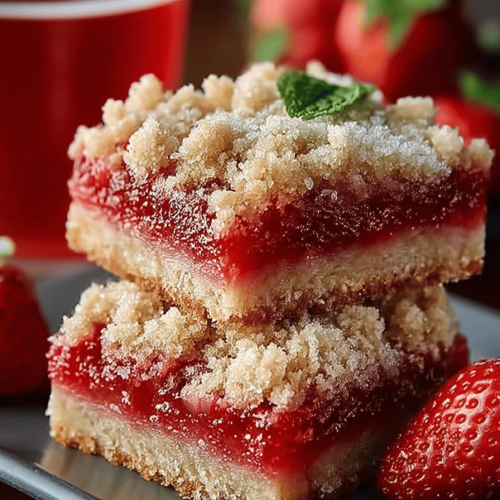 Tasty Strawberry Rhubarb Bars