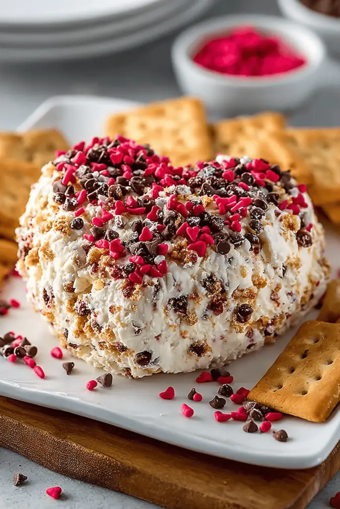 Toffee Chip Valentine's Cheeseball