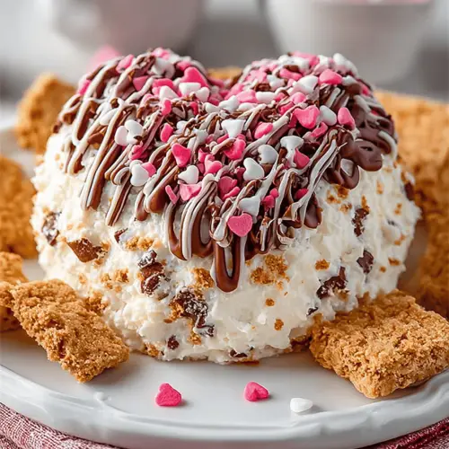 Toffee Chip Valentine's Cheeseball