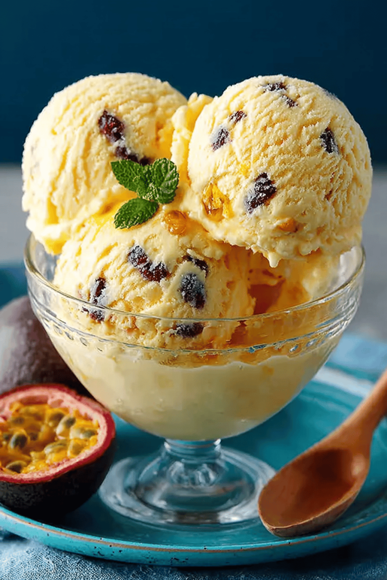 Tropical Passion Fruit Ice Cream