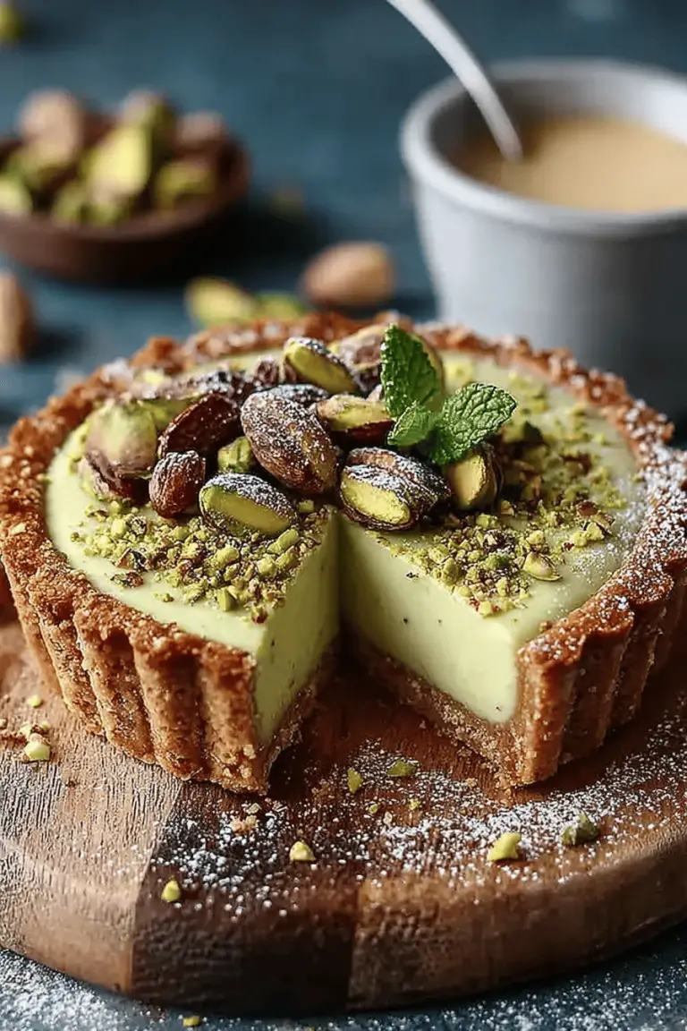 Vegan White Chocolate Pistachio Tart Bliss