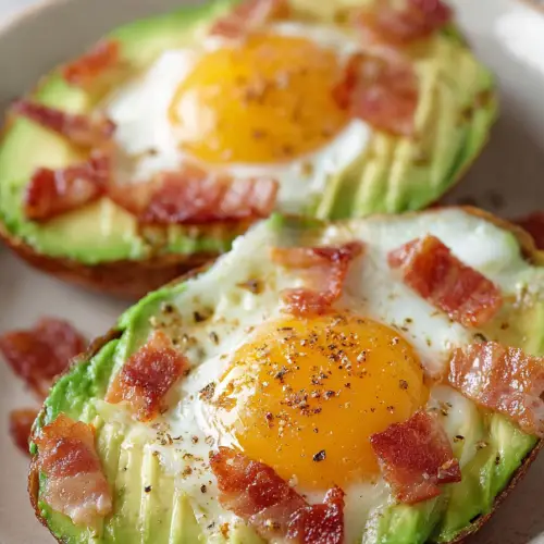 Delish Avocado Bacon and Eggs Recipe