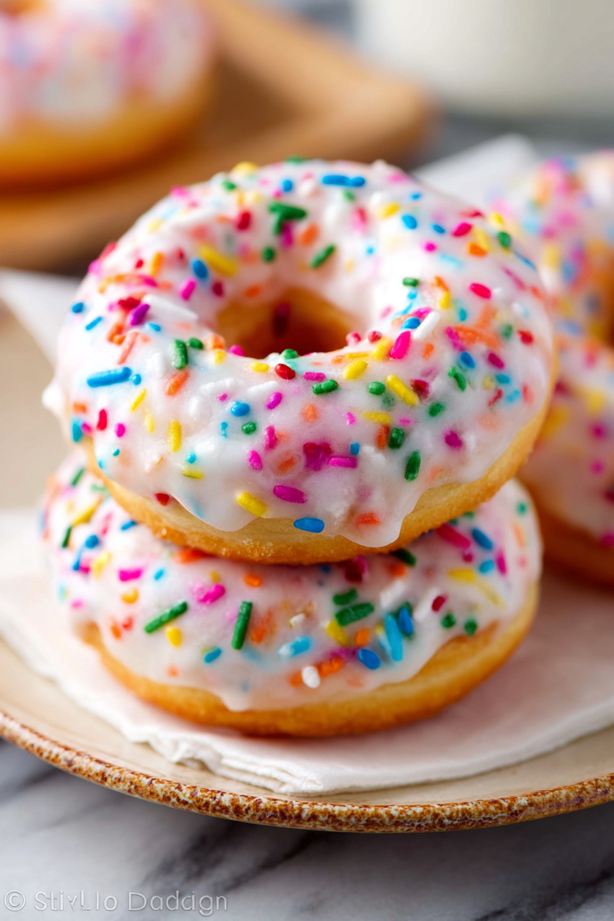 Delish Baked Funfetti Donuts