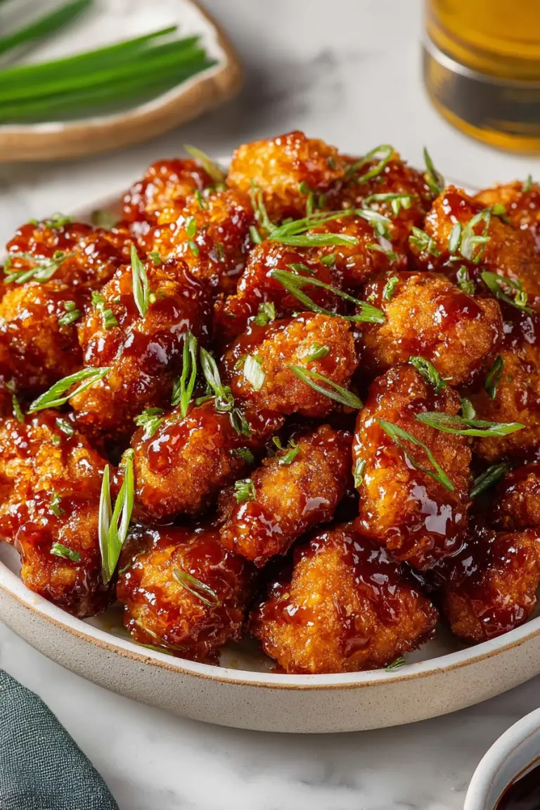 Delish Baked Honey BBQ Popcorn Chicken