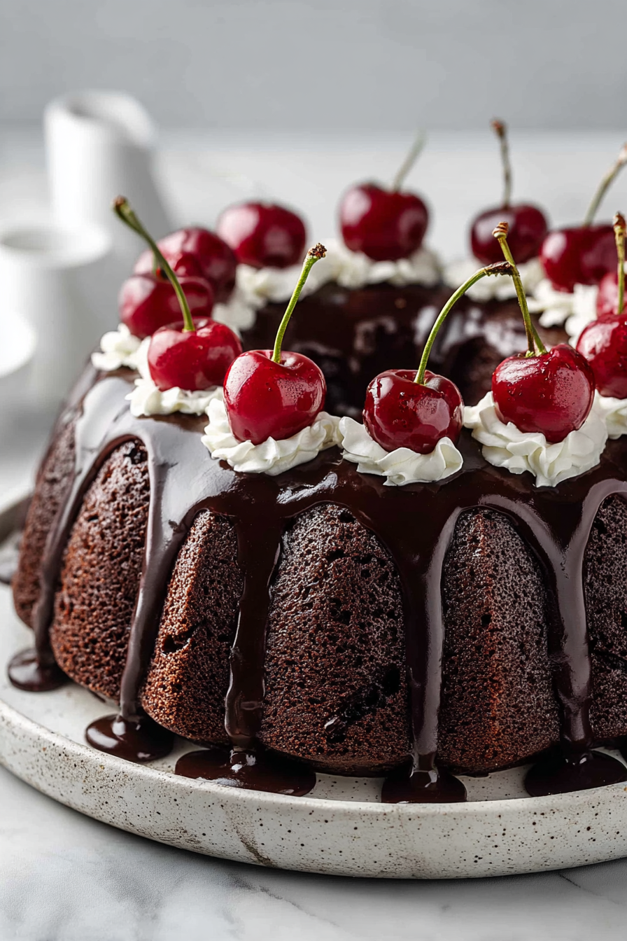 Delish Black Forest Bundt Cake