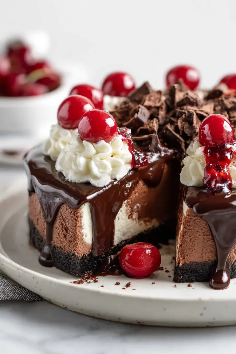 Delish Black Forest Cheesecake