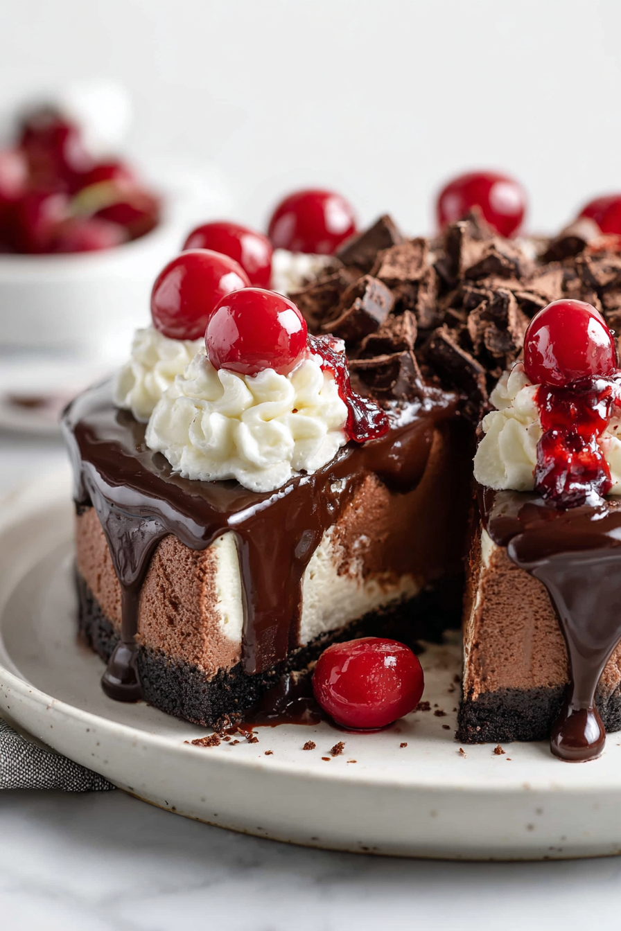 Delish Black Forest Cheesecake