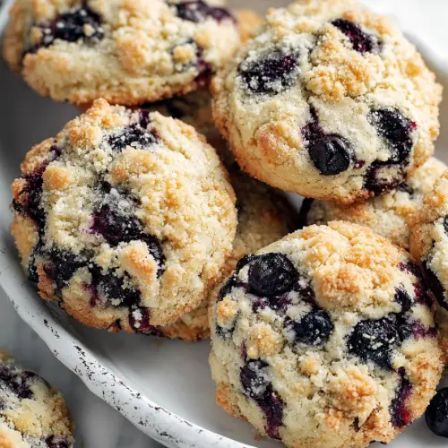 Delish Blueberry Crumble Cookies