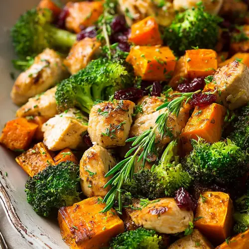 Delish Chicken Broccoli Sweet Potato Sheet Pan Dinner