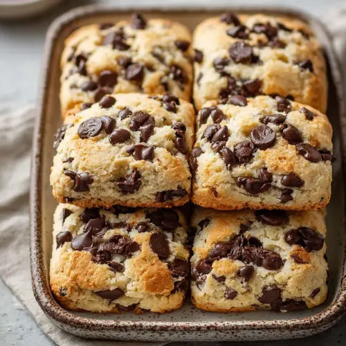Delish Chocolate Chip Butter Swim Biscuits