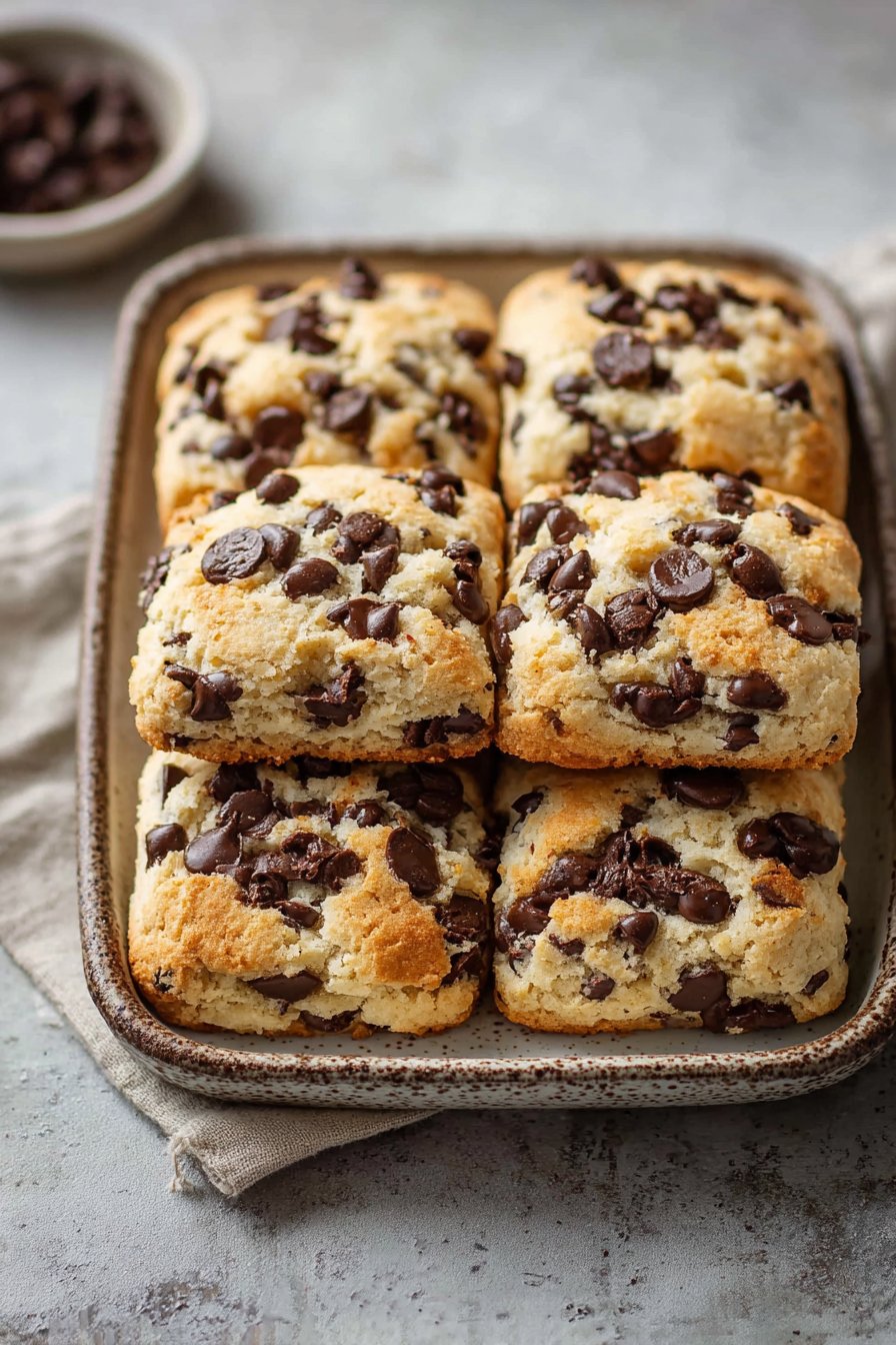 Delish Chocolate Chip Butter Swim Biscuits