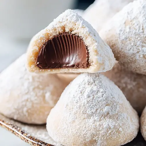 Delish Chocolate Kiss Powder Puff Cookies