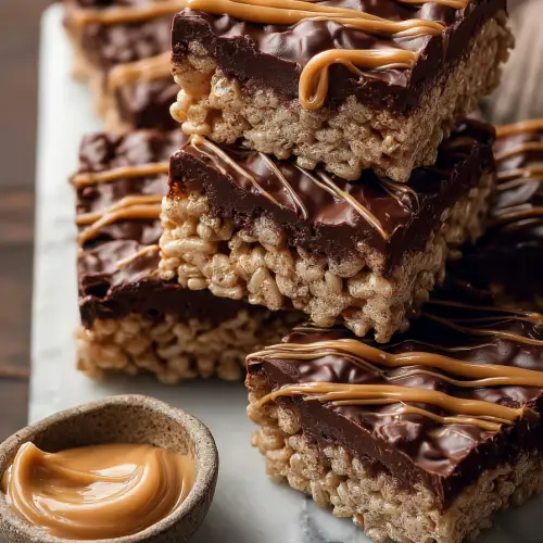 Delish Chocolate Peanut Butter Rice Krispies