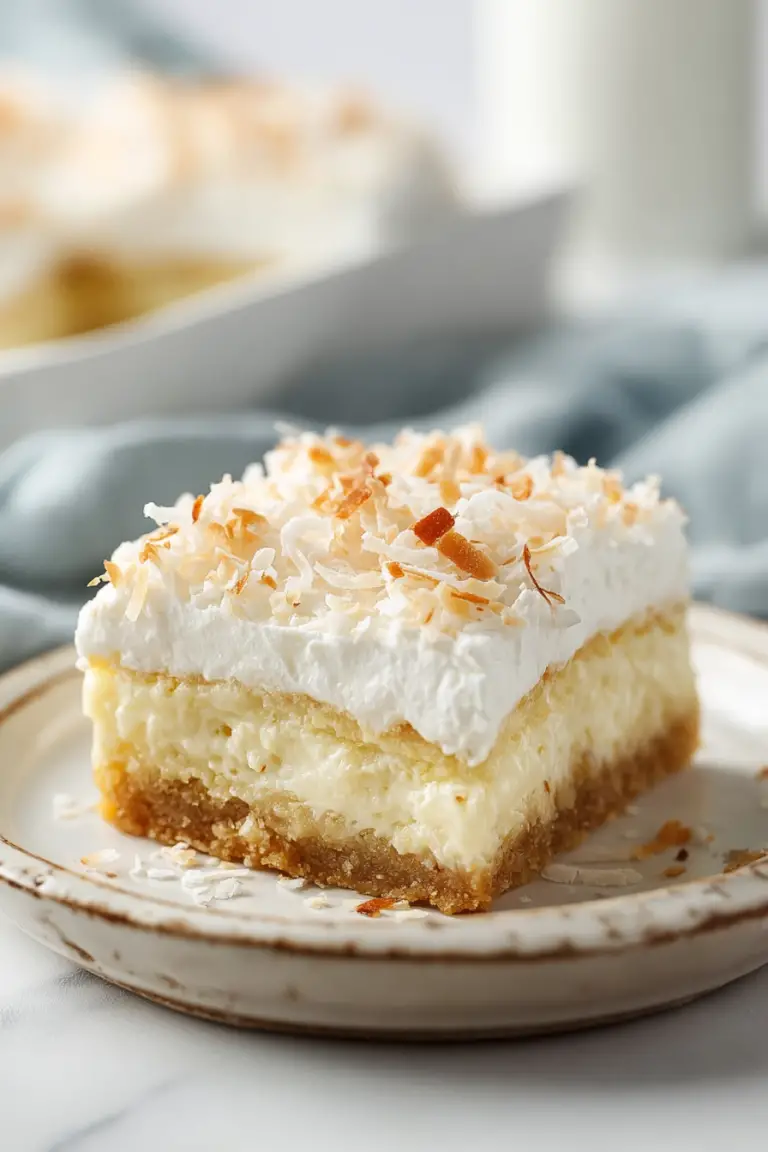 Delish Coconut Cream Pie Bars