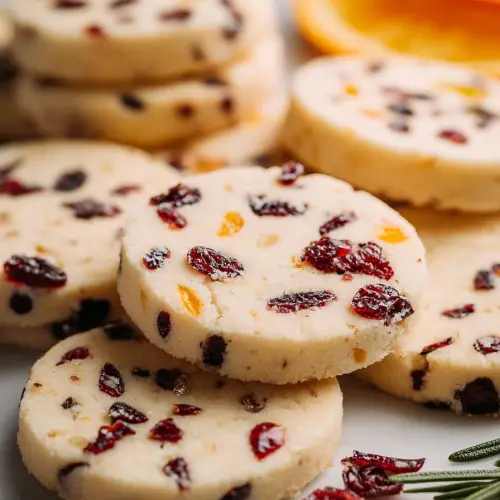 Delish Cranberry Orange Shortbread Cookies