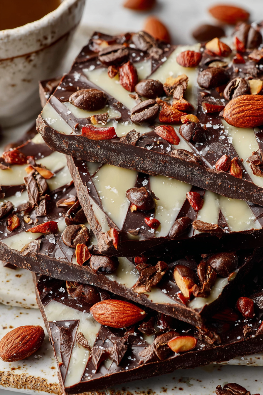 Delish Dark Chocolate Coffee Bark Recipes
