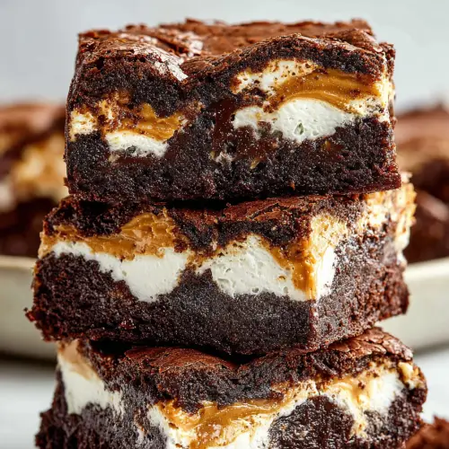 Delish Fluffernutter Brownies