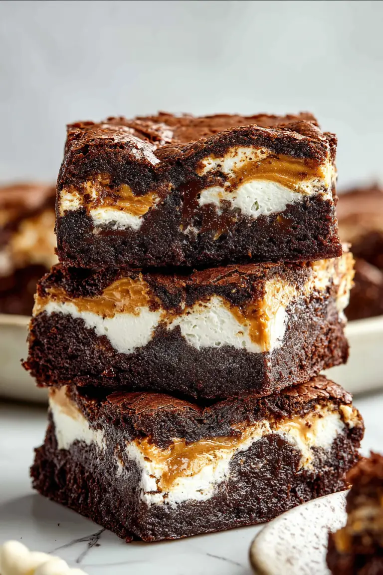 Delish Fluffernutter Brownies